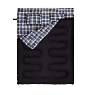 Blue checked double sleeping bag (6)
