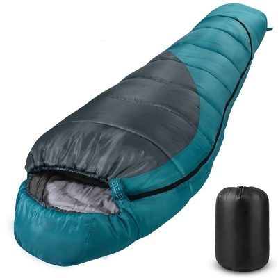 Green extra wide adult sleeping bag (5)