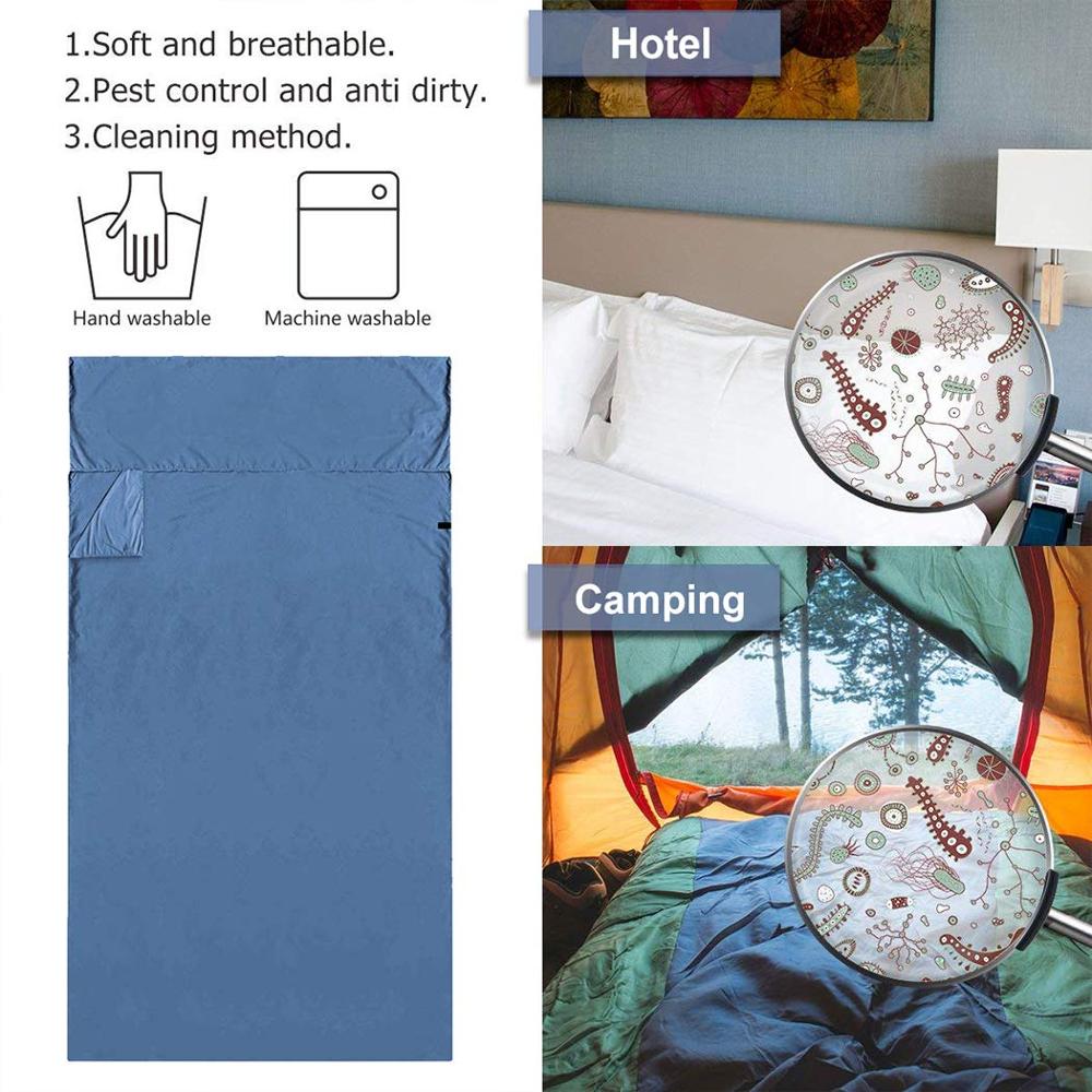 Lightweight soft sleeping bag liner