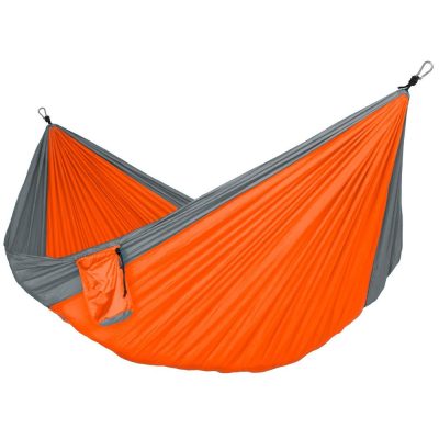 Orange large size camping hammock (2)