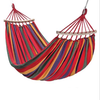 Soft cotton outdoor camping hammock (6)