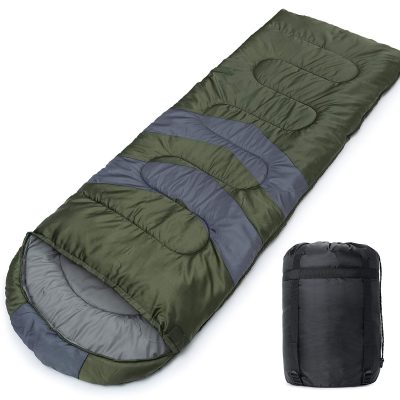 Waterproof green adult sleeping bag (4)